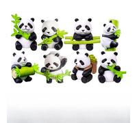Generisch Panda Autodashboard Decoración, 8 x Lindo Panda Auto Juego de Decoración, Lindo Interior para Salón, Dormitorio y Estantes