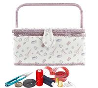 Generisch Panier à Avec Plateau Amovible | Rangement Organisateur Grand Format à Compartiments | Trousse de Complète Pour Fil et Aiguilles | Pour Quilting, Crochet, Artisanat, Débutant