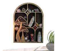 Generisch Pantalla de Cristal,Seta Luna Cristal Titular | Rústico Boho Flotante Estantes De Madera Para Colgar Para Cristales, Piedra, Aceite Esencial