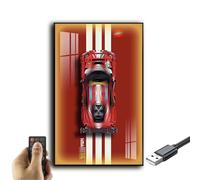 Generisch Pantalla de pared para LEGO 42125 Technic Ferrari 488 GTE Supersport, regalos de decoración para adultos para amantes de Lego