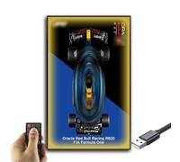 Generisch Pantalla de pared para Lego Technic Oracle Red Bull Racing RB20, montaje de pared para modelo 42206, ahorro de espacio, fácil montaje, decoración creativa del hogar
