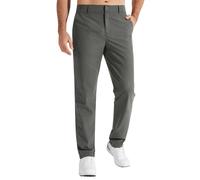 Generisch Pantalón de golf para hombres, elástico, de manga larga, transpirable, de un solo color, casual, con cinturón, 4 bolsillos funcionales, cómodo, casual, corte estrecho, de secado rápido