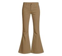 Generisch Pantalones acampanados clásicos para hombre, para fiestas, bodas, bailes, versátiles, caqui, 3XL