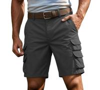 Generisch Pantalones cargo para hombre, elásticos, cargo cortos, holgados, pantalones de trabajo básicos, pantalones cargo ligeros, pantalones de verano, pantalones de caza al aire libre, pantalones