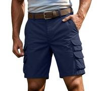 Generisch Pantalones cargo para hombre, elásticos, cargo cortos, holgados, pantalones de trabajo básicos, pantalones cargo ligeros, pantalones de verano, pantalones de caza al aire libre, pantalones