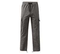 Generisch Pantalones cargo para hombre elásticos con cintura elástica, pantalones de invierno, ajuste holgado, pantalones deportivos ligeros, varios bolsillos, pantalones de tiempo libre, elegantes