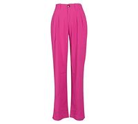 Generisch Pantalones casuales de lino y algodón, pantalones de verano transpirables con pierna recta, pantalones de algodón para mujer, ropa deportiva Tech Fleece, Rosa intenso., XXL