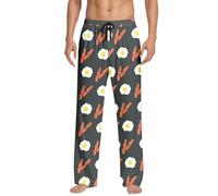 Generisch Pantalones casuales de todos los días con estampado integral, pantalones cómodos de moda para el uso diario hechos de material elástico suave y versátil, gris, 3XL