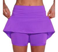Generisch Pantalones casuales para mujer de moda 2024 Moda de playa ligera Pantalones cortos cómodos de verano Pantalones elegantes Colección tendencia femenina, morado, S