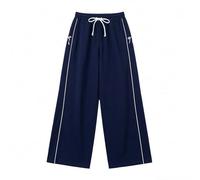 Generisch Pantalones casuales para niñas para el día a día, pantalones deportivos versátiles con ajuste cómodo para actividades al aire libre en la escuela, marine, 14-15 años