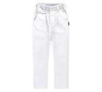 Generisch Pantalones chinos clásicos británicos caqui de pierna recta estilo académico formal pantalones versátiles para niños para uso diario ocio actividades al aire libre, Blanco, 6-7 años