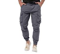 Generisch Pantalones chinos para hombre, informales, elegantes, cónicos, con bolsillos y botones, pierna estrecha versátil, ropa informal, pantalones capri, pantalones de ocio, pantalones de