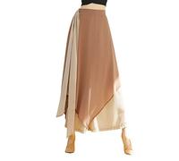 Generisch Pantalones clásicos de mujer con pierna ancha para gimnasia, entrenamiento de danza, ejercicios, pantalones largos, tejido elástico, versátil, para deporte y uso diario, caqui, XL