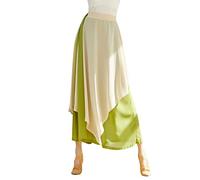 Generisch Pantalones clásicos de mujer con pierna ancha para gimnasia, entrenamiento de danza, ejercicios, pantalones largos, tejido elástico, versátil, para deporte y uso diario, verde, XL