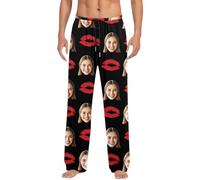 Generisch Pantalones cómodos para el tiempo libre con cordón, material suave y transpirable para relajarse en casa mientras viajas con un ajuste holgado, Negro , 5XL