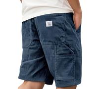 Generisch Pantalones cortos cargo para hombre, pantalones cargo cortos y elásticos, pantalones de trabajo con varios bolsillos, bermudas, pantalones cortos de un solo color, pantalones cortos cargo al