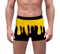 Generisch Pantalones cortos de cintura media con estampado festival para hombre, Negro , M