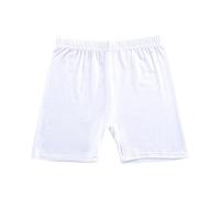 Generisch Pantalones cortos de color liso para niñas, pantalones de casa, leggings para 1 a 10 bañadores con efecto, Blanco, 8-9 años