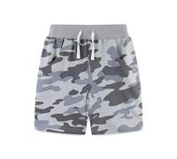 Generisch Pantalones cortos de verano de punto de algodón, pantalones cortos deportivos de camuflaje para niños, pantalones casuales de cinco puntos de fútbol, gris, 6 años