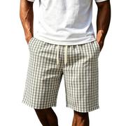 Generisch Pantalones cortos de verano para hombre, bermudas, pantalones cortos informales con punto de malla, adecuados para todos, ajuste cómodo, transpirable, fácil de limpiar, Negro , XL