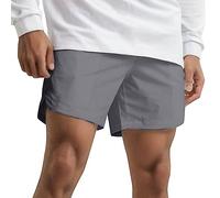 Generisch Pantalones cortos para correr para hombre, modernos, pantalones cortos de ocio para actividades de fitness de verano, con diseño moderno de un solo color, calzoncillos tipo bóxer Uomo, gris