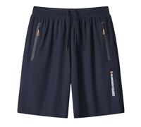 Generisch Pantalones cortos para hombre Pantalones cortos casuales para hombre, ajuste cómodo, holgado, ropa de verano para uso diario con cordón, tela transpirable y fresca para actividades diarias