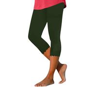 Generisch Pantalones cortos para mujer, cintura alta, pantalones de yoga, ligeros, cómodos, lisos, suaves, informales, pantalones de pijama, leggings coloridos, Gn3, XL
