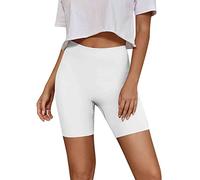 Generisch Pantalones cortos para mujer, sin costuras, moldeadores, control de control, Blanco, L
