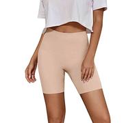 Generisch Pantalones cortos para mujer, sin costuras, moldeadores, control de control, caqui, L
