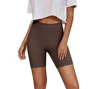 Generisch Pantalones cortos para mujer, sin costuras, moldeadores, control de control, marrón, L