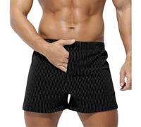 Generisch Pantalones cortos retro a rayas para hombre, calzoncillos bóxer, ropa interior transpirable, ropa interior de gran tamaño, bragas holgadas, bragas holgadas a rayas, cintura elástica, ropa