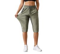 Generisch Pantalones cortos unisex ligeros de verano de seda de hielo, corte holgado, pantalones cortos para una comodidad transpirable en la vida cotidiana, Verde militar., XXL