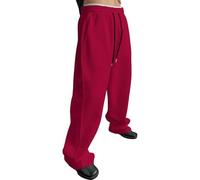 Generisch Pantalones de chándal holgados para hombre, tallas grandes, de algodón, pantalones de correr, pantalones de ocio, pantalones de pierna ancha, pantalones de senderismo, cintura elástica