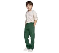 Generisch Pantalones de chándal informales con cordón para el día a día, escuela, ocio, libertad de movimiento, ajuste cómodo, verde, 130