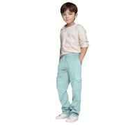 Generisch Pantalones de chándal informales con cordón para el día a día, escuela, ocio, libertad de movimiento, ajuste cómodo, azul, 140
