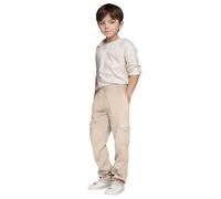 Generisch Pantalones de chándal informales con cordón para el día a día, escuela, ocio, libertad de movimiento, ajuste cómodo, beige, 130