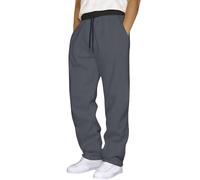 Generisch Pantalones de chándal largos para hombre, pantalones de chándal para hombre, pierna ancha, pantalones deportivos con cordón y bolsillos, pantalones de entrenamiento, pantalones de chándal
