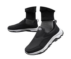 Generisch Pantalones de chándal para hombre, cómodas zapatillas de correr, suela suave, cómodas zapatillas para deslizarse dentro para el día a día y actividades al aire libre, Negro , 43 EU