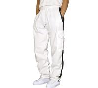 Generisch Pantalones de chándal para hombre, transpirables, holgados, pantalones de sudadera, pantalones de chándal de pierna ancha, pantalones de ocio, pantalones de deporte, pantalones de fitness,