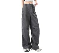 Generisch Pantalones de chándal para mujer, cintura alta, pantalones casuales elásticos, pantalones de deporte, elásticos, para exteriores, pantalones de verano para gimnasio, elásticos, Grey-3, M