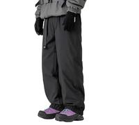 Generisch Pantalones de esquí acolchados de invierno para hombre Hard Charge Pantalones de plumón Cold 90 blanco plumón casual, Negro , XXL