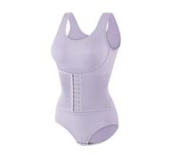 Generisch Pantalones de grasa para mujer Tummy Post Body Shaper Butt Shapers Women's Bodysuit Girdles Ropa interior moldeadora, morado, XL