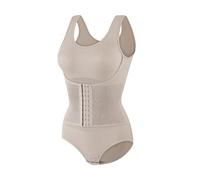 Generisch Pantalones de grasa para mujer Tummy Post Body Shaper Butt Shapers Women's Bodysuit Girdles Ropa interior moldeadora, beige, XXL