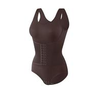 Generisch Pantalones de grasa para mujer Tummy Post Body Shaper Butt Shapers Women's Bodysuit Girdles Ropa interior moldeadora, café, 3XL