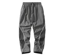 Generisch Pantalones de invierno para hombre de forro polar con forro, pantalones para correr activos, pantalones para niños (azul cielo, XL), gris, 3XL