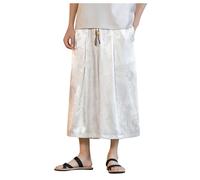 Generisch Pantalones de kimono para hombre, pantalones harén con estampado de dragón, holgados, rectos, japoneses, de yoga, pantalones de verano, pantalones de harán, pantalones de chándal, bolsillos