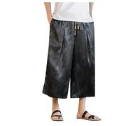 Generisch Pantalones de kimono para hombre, pantalones harén con estampado de dragón, holgados, rectos, japoneses, de yoga, pantalones de verano, pantalones de harán, pantalones de chándal, bolsillos