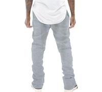 Generisch Pantalones de lino para hombre, largos, ligeros, pantalones de verano, pantalones de ocio con bolsillos, cordón, informales, pantalones de playa, cintura elástica, vacaciones, playa, verano