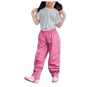 Generisch Pantalones de lino suave señoras tira fuera niños señoras pantalones cortos, Rosa intenso., 10 años