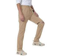 Generisch Pantalones de lluvia para niños convertibles al aire libre para niños con piernas desmontables para senderismo, camping, aventuras en cualquier clima, caqui, 120=XS